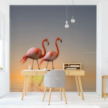 Papier peint - Flamingo Love