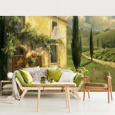 Papier peint - Italian Countryside - Cypress