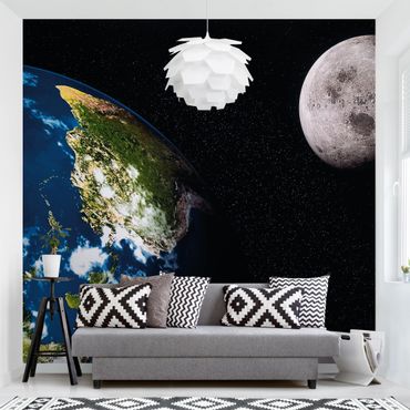 Papier peint - Moon and Earth