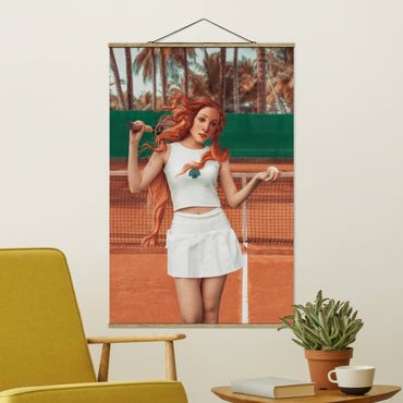 Tableau en tissu avec porte-affiche - Tennis Venus