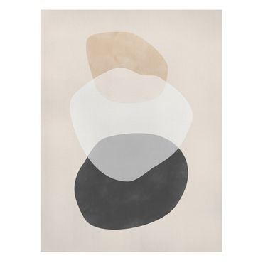 Impression sur toile - Terre cuite noire et blanche - Format portrait 3:4