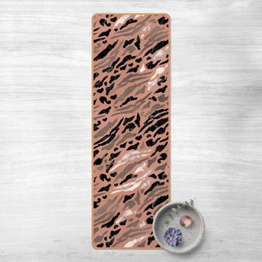 Tapis de yoga - Tiger Stripes In Marble And Gold