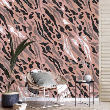 Papier peint - Tiger Stripes In Marble And Gold