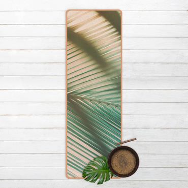 Tapis de yoga - Tropical Plants Palm Trees At Sunset ll