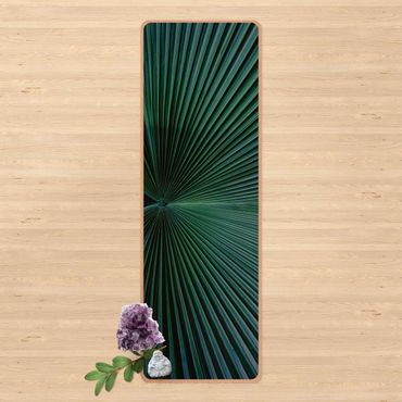 Tapis de yoga - Tropical Plants Palm Leaf In Turquoise ll