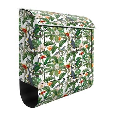 Letterbox - Tropical Toucan With Monstera And Palm Leaves