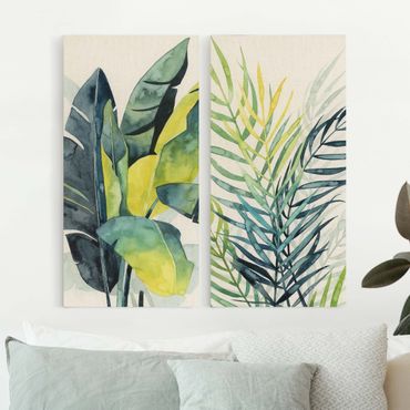 Impression sur toile - Tropical Foliage Duo
