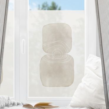 Décoration pour fenêtre - Impressions ludiques en gris
