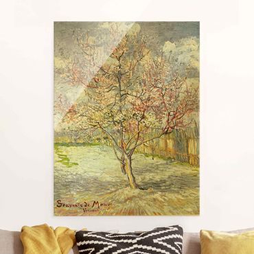 Tableau en verre - Vincent van Gogh - Flowering Peach Trees