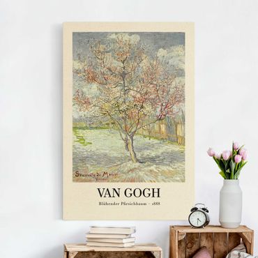 Tableau sur toile naturel - Vincent van Gogh - Blossoming Peach Tree - Museum Edition - Format portrait 2:3