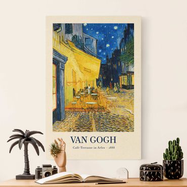 Tableau sur toile naturel - Vincent van Gogh - Cafe Terrace In Arles - Museum Edition - Format portrait 2:3