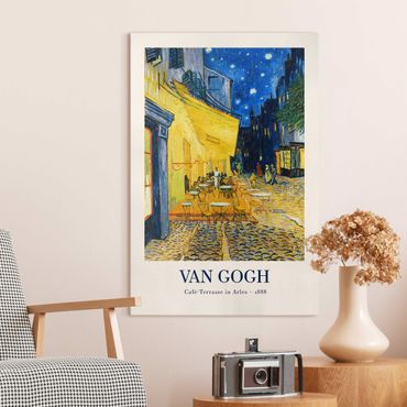 Impression sur toile - Vincent van Gogh - Cafe Terrace In Arles - Museum Edition - Format portrait 2x3