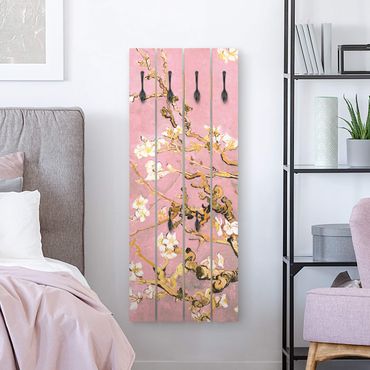 Porte-manteau en bois - Vincent Van Gogh - Almond Blossom In Antique Pink