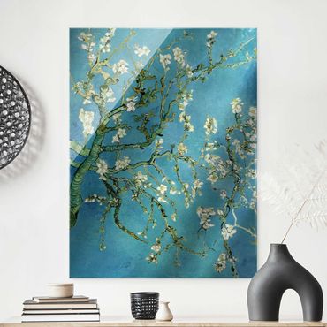 Tableau en verre - Vincent Van Gogh - Almond Blossom - Format portrait