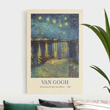 Tableau sur toile naturel - Vincent van Gogh - Starry Night - Museum Edition - Format portrait 2:3