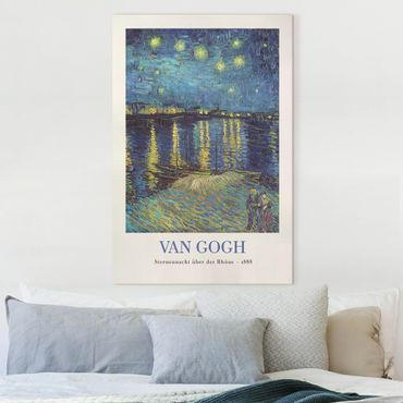 Impression sur toile - Vincent van Gogh - Starry Night - Museum Edition - Format portrait 2x3
