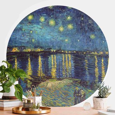 Papier peint rond autocollant - Vincent Van Gogh - Starry Night Over The Rhone
