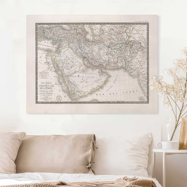 Tableau sur toile - Vintage Map In The Middle East