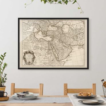 Framed poster - Vintage Map The Middle East