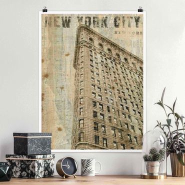 Poster reproduction - Vintage NY Flat Iron
