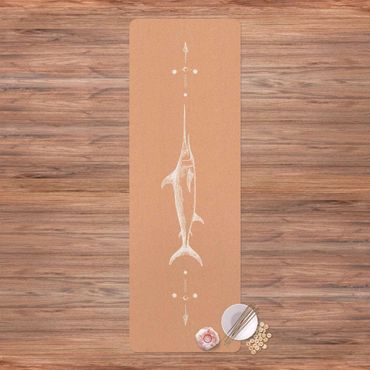 Tapis de yoga - Vintage Swordfish White