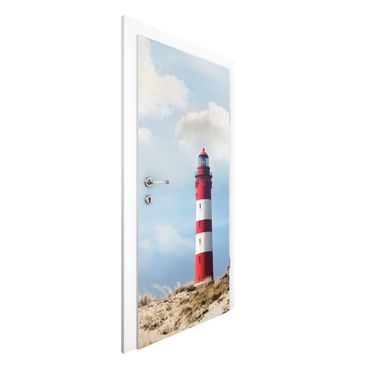 Papier peint pour porte - Lighthouse Between Dunes