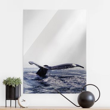 Tableau en verre - Whale Song On Iceland - Format portrait