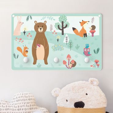 Porte-manteau enfant - Forest Animals - Gathering In A Clearing