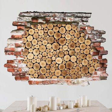 Sticker mural 3D - Homey Firewood