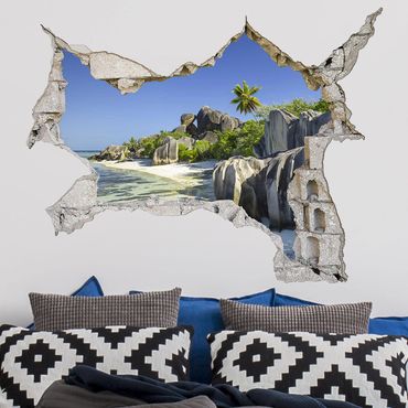 Sticker mural 3D - Dream Beach Seychelles