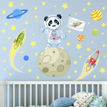 Sticker mural pour enfants - Astronaut Panda
