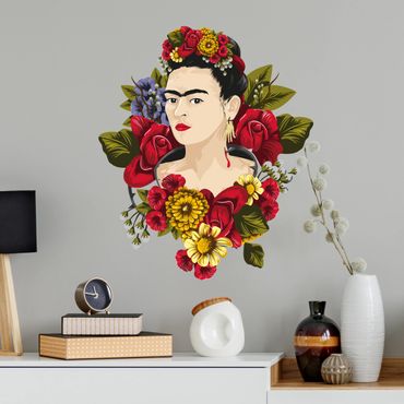 Sticker mural - Frida Kahlo - Roses