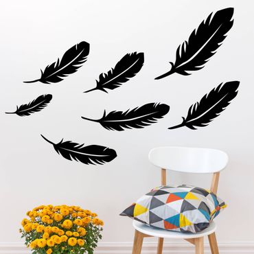 Sticker mural - 7 Feathers