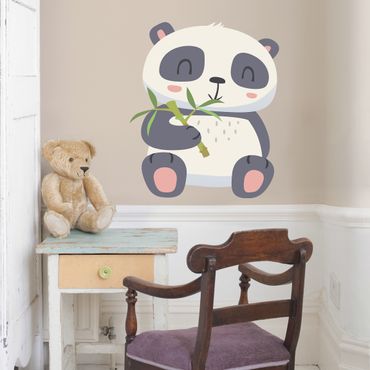 Sticker mural - Panda Munching On Bamboo