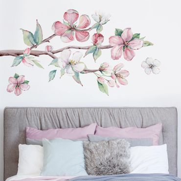 Sticker mural - Cherry Blossom Branch Watercolour Set