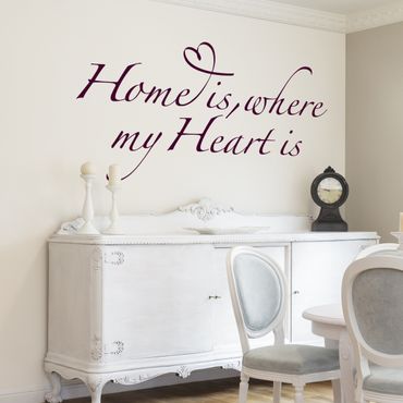 Sticker mural - No.BR255 home is where my heart is