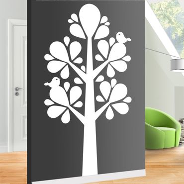 Sticker mural - No.YK75 Abstract tree with big drop leaves