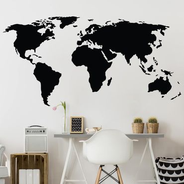 Sticker mural - World map