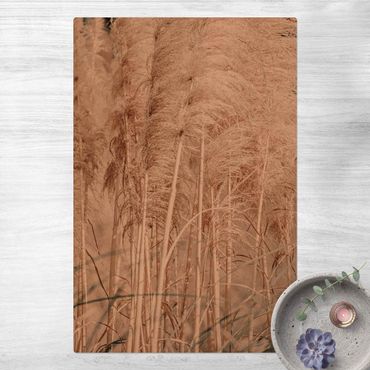 Tapis en liège - Warm Pampas Grass In Summer - Format portrait 2:3