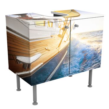 Meubles sous lavabo design - Sailboat On Blue Ocean In Sunshine