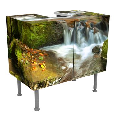 Meubles sous lavabo design - Waterfall Autumnal Forest