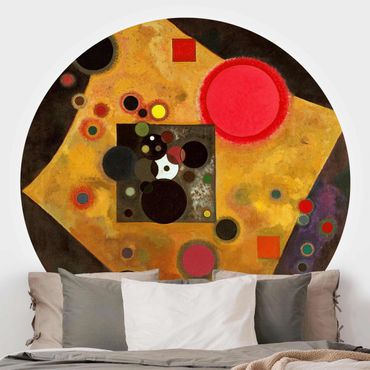 Papier peint rond autocollant - Wassily Kandinsky - Accent in Pink