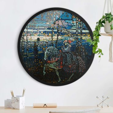 Tableau rond encadré - Wassily Kandinsky - Riding Paar