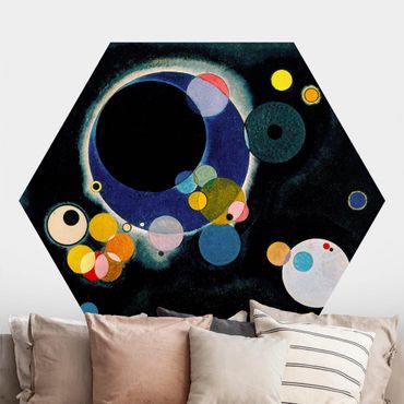 Papier peint hexagonal autocollant avec dessins - Wassily Kandinsky - Sketch Circles