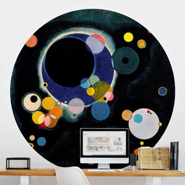 Papier peint rond autocollant - Wassily Kandinsky - Sketch Circles