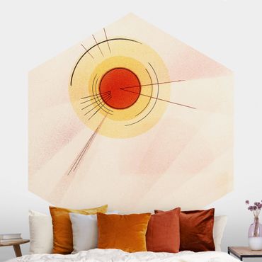 Papier peint hexagonal autocollant avec dessins - Wassily Kandinsky - Rays
