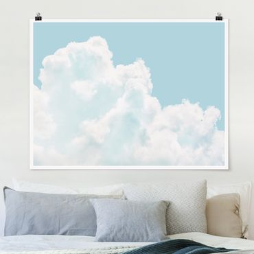 Poster reproduction - White Clouds In Sky Blue
