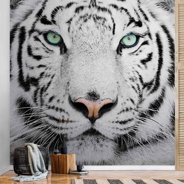 Metallic wallpaper - White Tiger