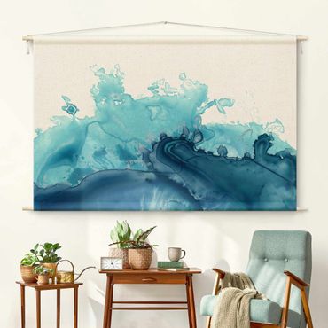 Tenture murale - Wave Watercolour Blue l