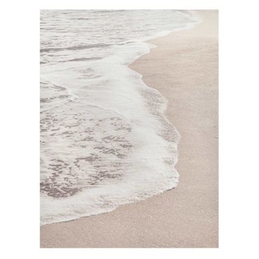 Impression sur toile - Vague embrassant la plage - Format portrait 3:4